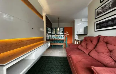Apartamento de dois dormitórios mobiliado com área de lazer completa.
