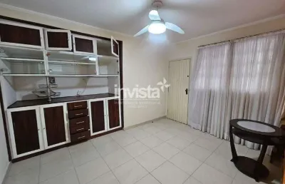 Apartamento semi moobiliado para locação na av. da praia da pompéia em santos