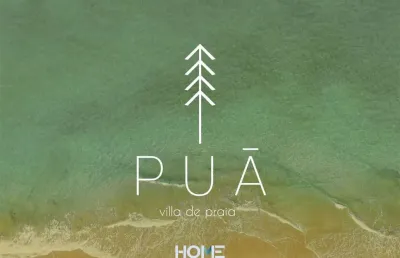 Puã villa de praia - quarto e sala térreo com piscina