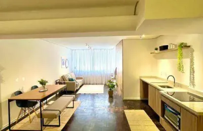 Loftna rua dos andradas com 47 m², reformado e mobiliado.