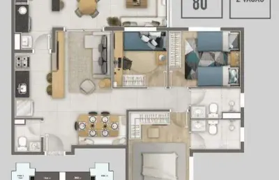Apartamento para venda em barueri, jardim esperança, 3 dormitórios, 1 suíte, 3 banheiros, 2 vagas