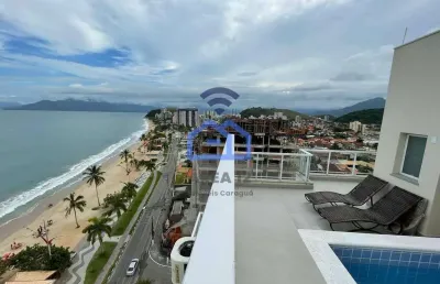 Cobertura duplex frente-mar à venda no bairro martim de sá - com piscina e varanda gourmet em carag