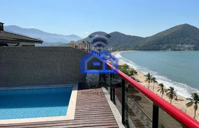 Ótima cobertura frente-mar na martim de sá - 4 dormitórios, sendo 2 suítes, 3 banheiros, sala e 5 v