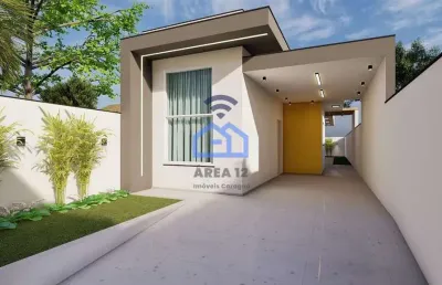 Casa à venda com 02 dormitórios, sendo 01 suíte, sala, cozinha, quintais e 02 vagas de garagem no b