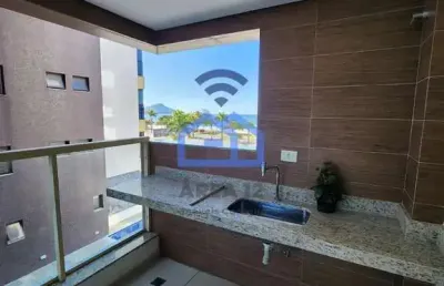 Apartamento à venda no bairro do indaiá em caraguatatuba, sp - 3 dormitórios e varanda ampla com vi