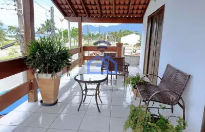 Sobrado à venda no bairro porto novo em caraguatatuba, sp com 800m² de terreno e 179m² de área cons