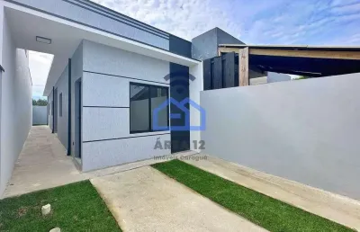 Casa nova à venda, com 2 dormitórios sendo uma suíte, no bairro do golfinho em caraguatatuba, sp