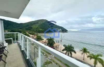 Apartamento frente-mar à venda no bairro da martim de sá em caraguatatuba, sp - três dormitórios se