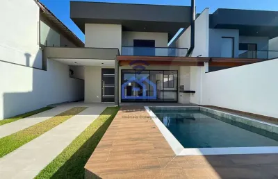 Casa duplex alto padrão na quadra da praia à venda, capricórnio, caraguatatuba, sp