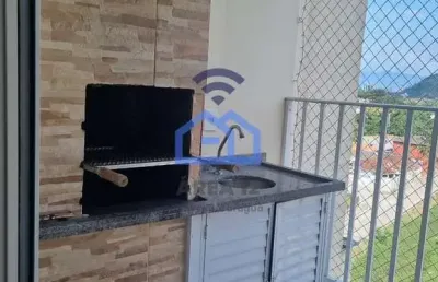 Apartamento mobiliado para locação, martim de sá, caraguatatuba, sp