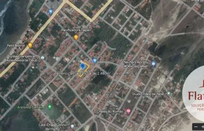 Terreno à venda a 3 quadras da praia da taíba: 2480 m² por r$ 400.000