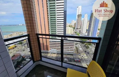 Flat com 1 dormitório à venda, 46 m² por r$ 530.000,00 - meireles - fortaleza/ce