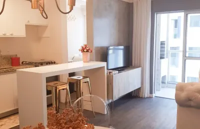 Apartamento mobiliado 1 suíte + 1 dórmitório na praia brava