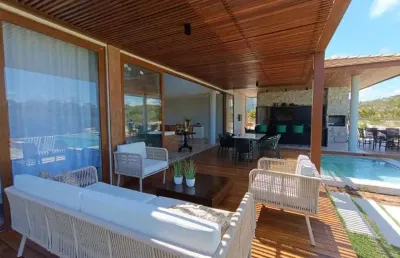 Casa em condomínio fechado com 6 quartos à venda na praia do forte, zona rural, mata de são joão, 700 m2 por r$ 4.950.000