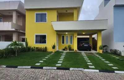 Casa em condomínio fechado com 4 quartos à venda na rua francisco das mercês, buraquinho, lauro de freitas, 10 m2 por r$ 900.000