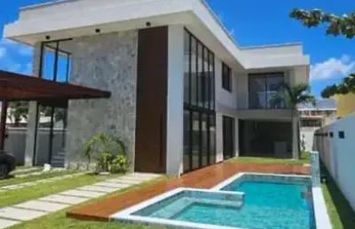 Casa em condomínio fechado com 8 quartos à venda na rua arraia, guarajuba, camaçari, 509 m2 por r$ 5.480.000