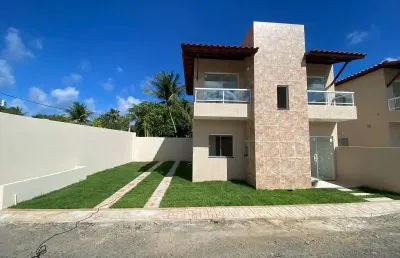 Casa em condomínio fechado com 3 quartos à venda na rua dos coqueirais, jauá, abrantes, camaçari, 84 m2 por r$ 430.000