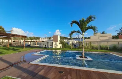 Casa em condomínio fechado com 2 quartos à venda na rua do pesque e pague, condomínio busca vida side concept, abrantes, camaçari, 153 m2 por r$ 415.000