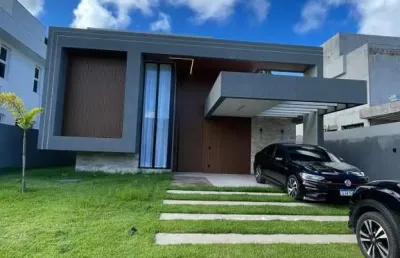 Casa em condomínio fechado com 3 quartos para alugar na rua caraíva, alphaville litoral norte, alphaville (abrantes), camaçari, 10 m2 por r$ 8.000
