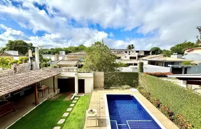 Casa em condomínio fechado com 5 quartos à venda na avenida tiradentes,  vilas do joanes, vilas do joanes, camaçari, 392 m2 por r$ 1.290.000