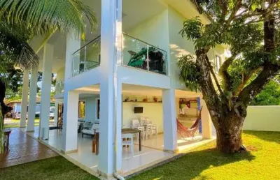 Casa em condomínio fechado com 5 quartos para alugar na rua dos laços, condomínio maanaim, abrantes, boa união, camaçari, 438 m2 por r$ 6.500