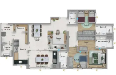 Apartamento com 3 dormitórios à venda, 144 m² por r$ 1.390.000,00 - nova petrópolis - são bernardo do campo/sp