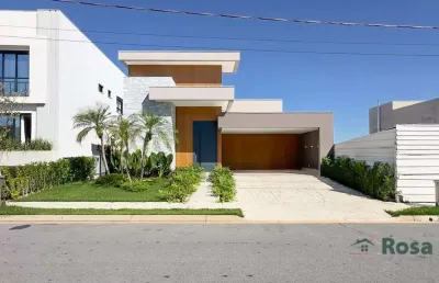Casa térre com 4 suítes e espaço gourmet subterrâneo, no condomínio villa jardim, cuiabá. - ca7732