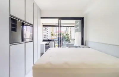 Vende estúdio totalmente mobiliado, rua cristiano viana, 950 pinheiros, 26 m², lazer completo, r$600.000,00.