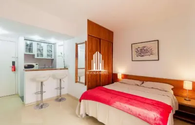 Apartamento em moema, mobiliado de 24m² com 1 dormitório, 1 banheiro e 1 vaga.