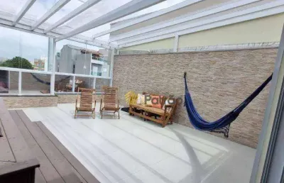 Cobertura com 2 dormitórios à venda, 128 m² por r$ 730.000,00 - vila valparaíso - santo andré/sp