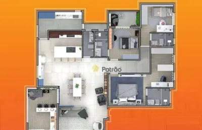 Residencial atlântica - cobertura penthouse com 3 suítes à venda, 137 m² por r$ 1.395.000 - vila valparaíso - santo andré/sp