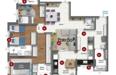 Apartamento ultimo andar no vitra patriani – 110m², 3 suítes, varanda gourmet e localização privilegiada na avenida kennedy.