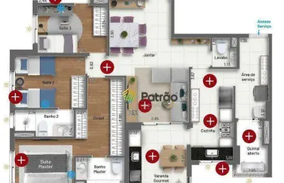 Apartamento à venda, 110 m² por r$ 1.550.000,00 - jardim do mar - são bernardo do campo/sp