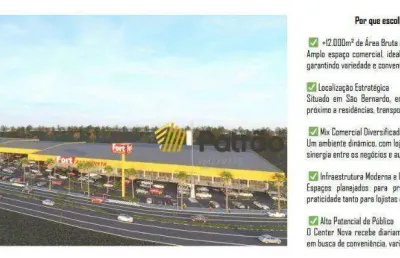 Salão para alugar, 1200 m² por r$ 76.052,24/mês - nova petrópolis - são bernardo do campo/sp