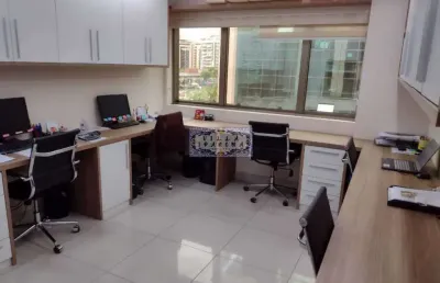 Sala comercial com 3 salas à venda na avenida das américas, barra da tijuca, rio de janeiro, 59 m2 por r$ 740.000