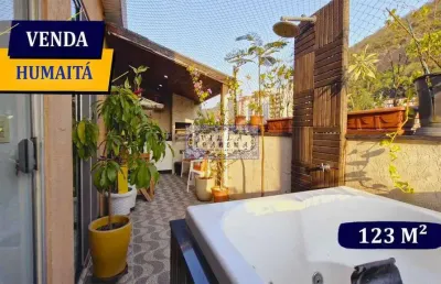 Cobertura com 4 quartos à venda na rua visconde de silva, humaitá, rio de janeiro, 123 m2 por r$ 1.890.000