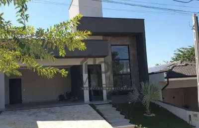 Linda casa térrea com 3 suítes para venda no condomínio flor da serra, valinhos.