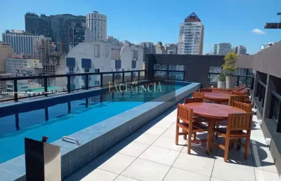 Flat para locação em são paulo, vila buarque, 1 dormitório, 1 banheiro