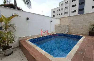 Sobrado individual  com 3 dormitórios à venda, 140 m² por r$ 660.000 - aviação - praia grande/sp