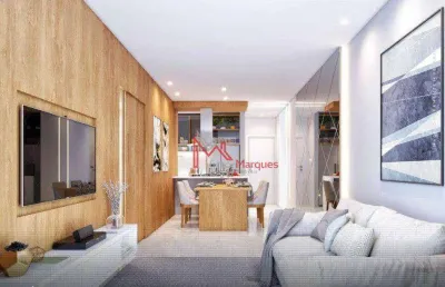 Apartamento com 2 dormitórios, sendo 1 suíte  à venda, 75 m² por r$ 650.000 - canto do forte - praia grande/sp