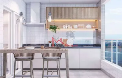 Apartamento com 2 dormitórios, sendo 1 suíte à venda, 67 m² por r$ 450.000 - mirim - praia grande/sp