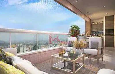 Apartamento com 3 dormitórios, sendo 2 suítes à venda, 126 m² por r$ 1.035.932 - vila guilhermina - praia grande/sp