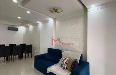 Apartamento com 4 dormitórios, sendo 2 suítes com planejados à venda, 233 m² por r$ 1.580.000 - vila guilhermina - praia grande/sp