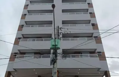 Apartamento para venda em praia grande, guilhermina, 1 dormitório, 1 banheiro, 1 vaga