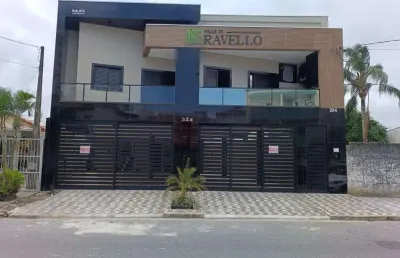 Casa em condomínio para venda em praia grande, boqueirão, 2 dormitórios, 2 suítes, 1 banheiro, 1 vaga