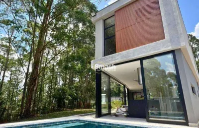 Linda casa com 4 dormitórios à venda, 358 m² - residencial real park - arujá/sp