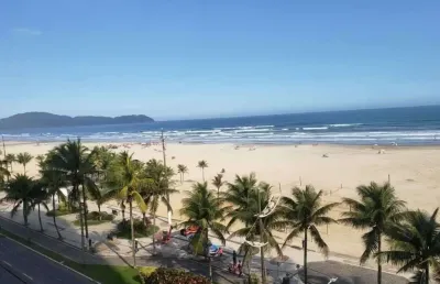 Totalmente frente ao mar apartamento com 3 dormitórios sendo 2 suites, 93 m² por r$ 4.000/mês - aviação - praia grande/sp
