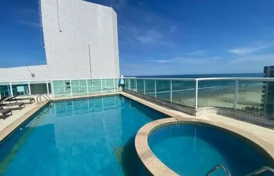 Apartamento maravilhoso com 87 metros de área útil, 2 dormitórios, sendo 1 suíte, sala para 2 ambientes, varanda gourmet com vista mar, cozinha , ban