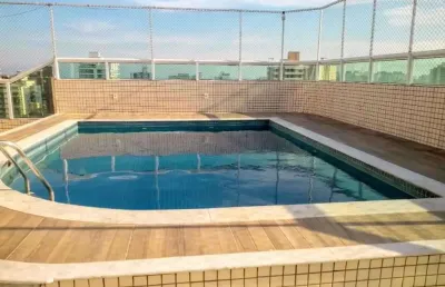 Amplo apartamento com vista para o mar, 3 dormitórios grandes sendo 1 suíte, sala 2 ambientes grande com varanda gourmet. cozinha ampla, com área de s