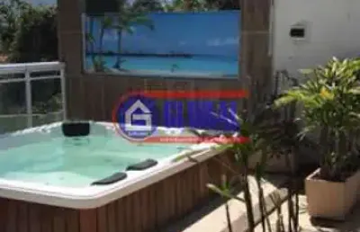Casa com 1 quarto à venda na rua cento e quinze, jardim interlagos (ponta negra), maricá, 90 m2 por r$ 380.000